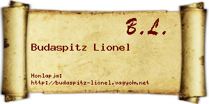 Budaspitz Lionel névjegykártya